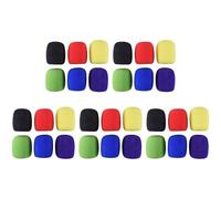 Cpolebev Paquete de 30 Cubiertas Gruesas de Espuma para MicróFono de Escenario de Mano para DJ Karaoke (12 Colores)