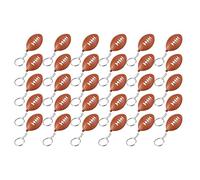 Cpolebev Paquete de 30 Llaveros de Pelota de Rugby para Recuerdos de Fiesta, Pelota AntiestréS de Rugby, Premio de Escolar, Decoraciones de Centro de Mesa Deportivo
