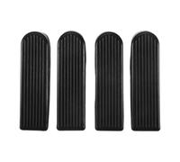Cpolebev Paquete De 4 Cunas De Parada De Puerta, Tapones De Puerta Antirayaduras De Goma Para El Hogar Y La Oficina (Negro)