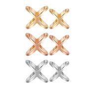 Cpolebev Paquete de 6 Hebillas de Anillo para Bufanda en Forma de X A para Mujer y Niña, Broche de Bufanda Simple y Moderno, Clips de Anillo, Soporte para Envoltura de Bucle
