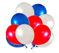 Cpolebev Paquete De 60 Globos Rojos Blancos Y Azules Globos De Fiesta De LáTex De 12 Pulgadas DecoracióN para Fiestas De CumpleañOs para Todas Las Ocasiones