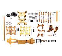 Cpolebev Para 1:14 144001 Repuestos de ActualizacióN de AutomóViles RC Asiento de Metal C Copa de DireccióN Brazo Oscilante Eje de TransmisióN Central, Amarillo