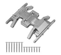 Cpolebev para Axial SCX24 90081 1/24 Coche de Oruga RC Caja de Cambios de Metal Base de Montaje Soporte de TransmisióN Placa de Deslizamiento Piezas de ActualizacióN, Plata
