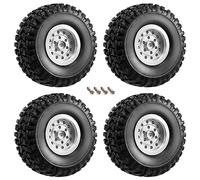Cpolebev para C14 C24 C34 C44 B14 B24 MN D90 D91 MN99S Piezas de ActualizacióN de Coche RC Llanta de Rueda de Metal Juego de NeumáTicos Accesorios