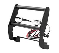 Cpolebev Parachoques Delantero de Acero Inoxidable con Luz LED Parachoques AnticolisióN para -4 TRX4 1/10 RC Coche Piezas