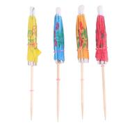 Cpolebev Paraguas de CóCtel de 144 Piezas para Bebida y Comida, Palillos de Dientes Decorativos para Fiesta, Hotel, Restaurante, Bar, Fiesta Hawaiana