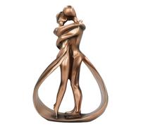 Cpolebev Parejas Cariñosas Abrazando Beso Pareja Romántica Escultura de Baile Artístico, Estatua de Aniversario de Boda Adorno Abstracto