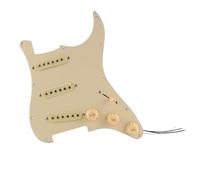 Cpolebev Pastillas de Guitarra EléCtrica Pickguard Cargado Prewired Scratch Plate Assembly SSS Amarillo