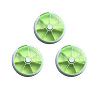 Cpolebev Pastillero, Dispensador de Pastillas de 7 Días, Pastillero Redondo, Mini Pastilleros Giratorios de Forma Circular de 7 Días, Color Verde