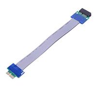 Cpolebev PCI-Express PCI-E 1X Tarjeta Vertical Flex Extender Cable de Extension para PC