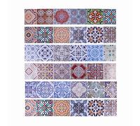 Cpolebev Pegar Azulejo Backsplash Escalera Ascensor Pegatina DIY Azulejo Apliques Tradicional Impermeable Decoración del Hogar Escalera Mural Calcomanía