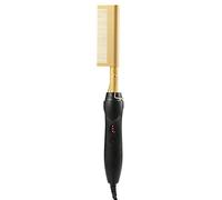 Cpolebev Peine Caliente EléCtrico Peine Recto Rizador de Pelo Alisador de Pelo Rizador de Pelo Peine Herramientas para el Cabello, Enchufe de la UE