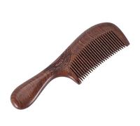 Cpolebev Peine de Madera de SáNdalo Unisex para Mujeres y Hombres, Peine de Madera AntiestáTico para Viajes en Casa, Peine de Dientes Finos