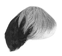 Cpolebev Peluca Recta Corta para Hombre, Peluca SintéTica Negra Gris Ombre para Cabello Masculino, Pelucas de PeluquíN Naturales Realistas, Pelucas