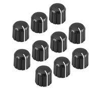 Cpolebev Perillas de Control de PotencióMetro de 10 Piezas para Perillas de Tono de Volumen de Guitarra EléCtrica Negro Tipo D 6 Mm