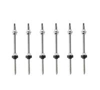 Cpolebev Pernos de SuspensióN Solar de 25 cm Tornillos de Montaje de Techo de Panel Solar M10 Soporte de Montaje de Panel Solar Fotovoltaico para Fijar Panel Solar 6 Piezas
