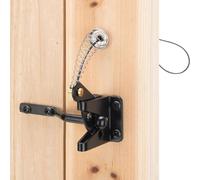 Cpolebev Pestillo de Puerta con Autobloqueo para Valla de Madera, Resistente, Cable de Resorte de Acero, Herrajes para Puerta de Cadena, Cerradura para Jardín