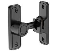 Cpolebev Pestillo de Puerta de Servicio Pesado Cerradura de Puerta de de áNgulo Recto de 90 Grados Pestillo de Cerradura de Puerta Corrediza Antirrobo para JardíN Negro