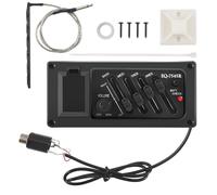 Cpolebev PiezoeléCtrica Ecualizador de 4 Bandas para EQ-7545R Preamplificador Preamplificador de Guitarra AcúStica Sintonizador de Amplificador