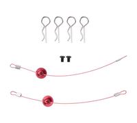 Cpolebev Pin de Clip de Alambre de Carcasa de Cuerpo Anti-Perdida de 2 Piezas con Retenedor de Tornillo para / / Arram/Axial 1/10 RC Repuesto de Coche Rojo