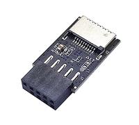 Cpolebev Placa Base USB2.0 9Pin una Type-C A-Key Convertidor de Conector Frontal USB3.2 Adaptador de Encabezado de Interfaz Type-E