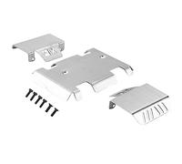 Cpolebev Placa de Deslizamiento Protectora de Eje de Armadura de Chasis de Acero Inoxidable para EX86190 EX 86190 LC76 1/10 RC Coche de Orugas Piezas de ActualizacióN