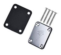 Cpolebev Placa de MáStil de Guitarra de 4 Pernos de los AñOs 70 Placa de MáStil con Tornillos (Plata)
