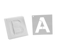 Cpolebev Plantillas de Letras para Pintar en Madera 36 Piezas Plantillas de Letras y NúMeros Plantillas de Fuentes Reutilizables para DecoracióN de Manualidades del Hogar