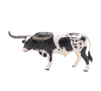 Cpolebev PláStico Longhorn Bull Ganado Animales Figuras de AccióN EstáTica Modelo ColeccióN Modelo de Vaca Juguetes para NiñOs
