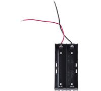 Cpolebev Plastico Negro en Paralelo 2 x 3.7V 18650 Soporte De La Bateria Caja