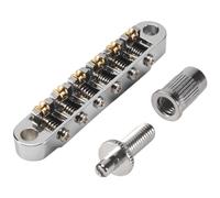 Cpolebev Plata Tune-O- Electric Roller Saddle Bridge Lp Puente de Guitarra EléCtrica Hecho en Corea