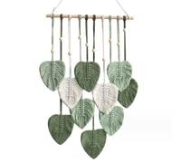 Cpolebev Pluma Colgante de Pared Boho DecoracióN de Pared, Hecho una Mano Hilo Tejido Pared Arte Hoja Tapiz para GuarderíA Dormitorio Sala de Estar
