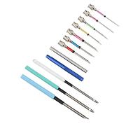 Cpolebev Pluma de Tejer de Ganchillo con PunzóN de Bordado de 12 Piezas con Abridor de Costura Kit de Punto de para Accesorios de Costura de Bordado