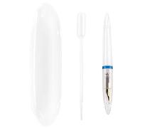 Cpolebev Pluma EstilográFica de Punta de 0,5 Mm con Cuentagotas Plumas Transparentes de Alta Capacidad Suministros Escolares de Oficina para Estudiantes Escritura Regalos PapeleríA Azul