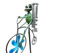 Cpolebev Pluviómetro, Pluviómetro de Vidrio Mejorado con Capacidad de 7 Pulgadas para Exteriores, Pluviómetro Desmontable con Estaca de Metal en Forma de L para Jardín