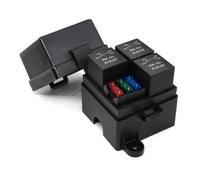 Cpolebev Portafusibles de 3 Vías y 4, Portafusibles de Circuito Estándar ATO, Portafusibles de Cuchilla, 12 V, 40 A, Relé