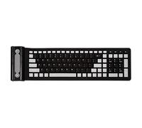 Cpolebev Portatil Mini Flexible Enrollado Lavable Teclado inalambrico de Silicona Suave con USB Receptor para PC Tableta Ordenador portatil Computadora