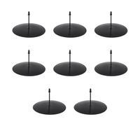 Cpolebev Portavelas de, Portavelas de Adviento de 8 Cm, Portavelas de Metal, de Vela de Navidad con 8 Piezas Negro