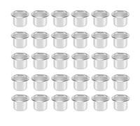 Cpolebev Portavelas para Velas CóNicas, Portavelas, Velas de Té, Velas de Mesa con InsercióN de Velas, Portavelas 30 Piezas Plata