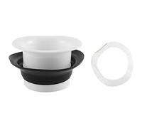 Cpolebev Potenciador de de Goma ABS Potenciador de de Goma ABS con Protector de Orificio de Puerto Negro, de Tambor con Orificio de MicróFono,