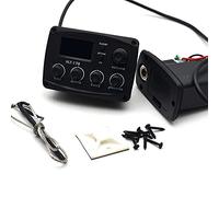 Cpolebev Preamplificador de Ecualizador de Guitarra AcúStica -17B con Sintonizador de Procedimiento Digital Ecualizador de Ecualizador de 3 Bandas con de Guitarra Sintonizador