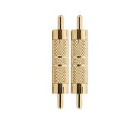 Cpolebev Profesional Hombre A Hombre Acoplador De Adaptador De Convertidor De Conector De Chapado En (2 Paquetes)