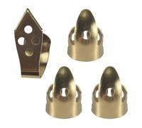 Cpolebev PúAs de Guitarra 3 Dedos ÍNdices + 1 Pulgar Protector de Dedo de Metal Ajustable Tipo Banjo