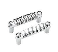 Cpolebev Puente de Guitarra Eléctrica Tune-O- + Cordal de Barra de de Guitarra con Anclajes y Tachuelas para Guitarras LP Cromadas