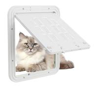 Cpolebev Puerta para Mascotas con Solapa Interior Bloqueable, Ventana para Gatos, Pantallas para Gatos, Barrera, Puerta Corrediza, Pantallas para Ventanas, Inserción de Puerta para Perros A