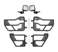 Cpolebev Puertas de Tubo de PláStico para Coche RC y Espejo Retrovisor para 1:10 RC Tractor Oruga Axial SCX10 90046 para Carcasa de Cuerpo Duro