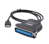 Cpolebev Puerto Paralelo Impresora DB36 Adaptador Convertidor de Tarjeta USB Express Negro