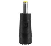 Cpolebev Punta Amarilla 4.0x1.7 mm Macho Clavija a 5.5mmx2.1mm Hembra Jack Conector de Potencia de CC Negro