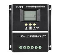 Cpolebev PWM 100A 12V 24V 36V 48V Controlador de Carga de Panel Solar AutomáTico Cargador de BateríA PV Solar con Controlador Solar LCD MPPT
