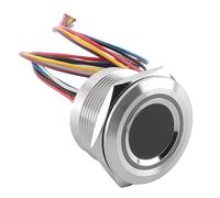 Cpolebev R503 Indicador de Anillo RGB Redondo Circular Control LED DC3.3V MX1.0-6Pin EscáNer de Sensor de MóDulo Capacitivo de Dactilares, 19Mm